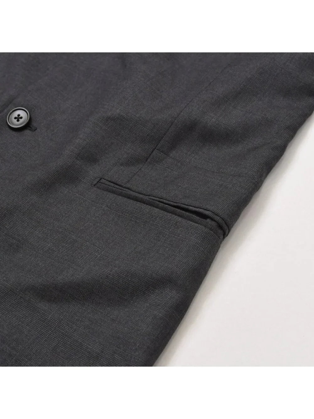 Hermes Set Suit Jacket Trousers Pants Gray Single Breasted